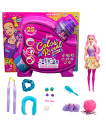 Color Reveal Glitter Hair Swaps Doll, Glittery Pink with 25 Hairstyling ... - $983.79 MXN