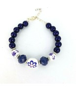 Bracelet Purple Flower Swarovski Crystal Sparkle Silver Tone Boho Adjust... - £27.51 GBP
