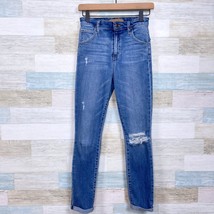 Joes Jeans The Bella 11&quot; High Rise Skinny Crop Busted Knee Distressed Womens 25 - £38.93 GBP