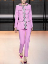 Designer Beaded Suit Jacket &amp; Pants Set - $155.00