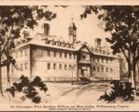 Sir Christopher Wren Building Williams &amp; Mary College VA Postcard PC568 - $4.99