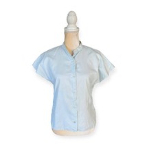 Theory Blue Dolman Shirt Size S Small Light Blue Cotton Top - £38.57 GBP