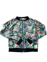 GAW Essential light weight Floral zip up jacket Size Small Made in Spain - $14.95