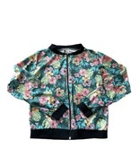 GAW Essential light weight Floral zip up jacket Size Small Made in Spain - $20.43 CAD