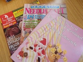 3 Vintage Crochet Book&#39;s Annies Attic Catalog, Needlecraft, Jessie Abularach - £5.91 GBP