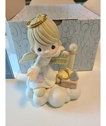 Precious Moments SAFELY HOME SIGNED Mint in box 120114 Heaven Angel Pear... - $29.00