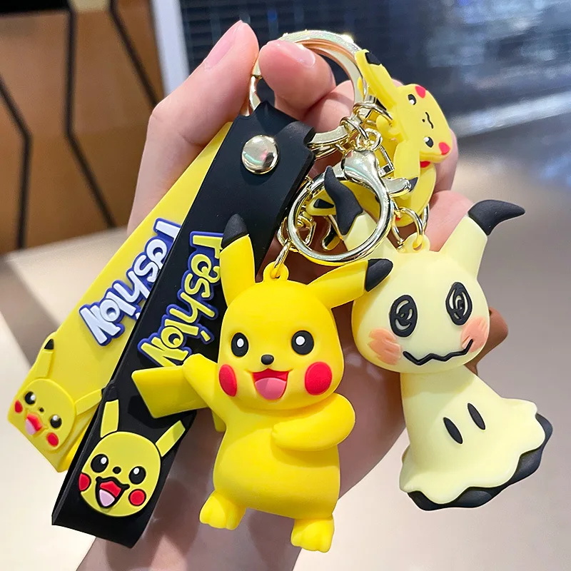 Pokemon Figure Keychain Pendant Pikach Model Toys Cute Doll Christmas Gi... - $9.98