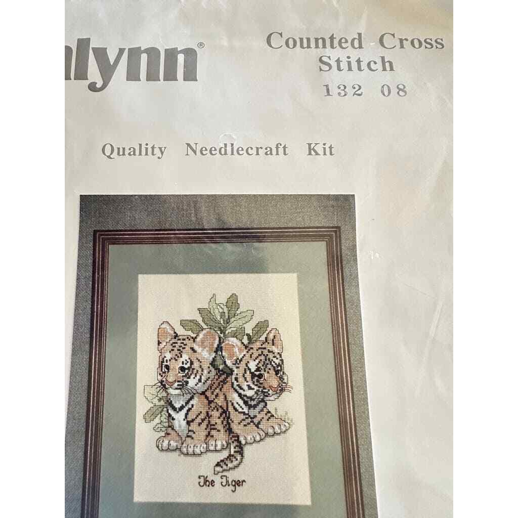 2 VTG NOS  Janlynn Counted Cross Stitch The Lion / The Tiger 1989 Item image 4