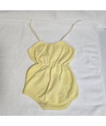 Vintage 1950s Terry Cloth Yellow Baby Swimsuit 0 - 6 Months - $38.61