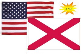 3x5 3x5 Wholesale Set (2 Pack) USA American &amp; St. Patrick&#39;s Cross Country Flag - £7.89 GBP