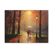 Breathtaking Oil Painting Couple Walking Through Grove Natural Landscape Canvas - £68.54 GBP+