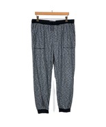 Goodfellow &amp; Co Jogger Pajama Pants L Womens Black Gray Elastic Waist Po... - $17.68