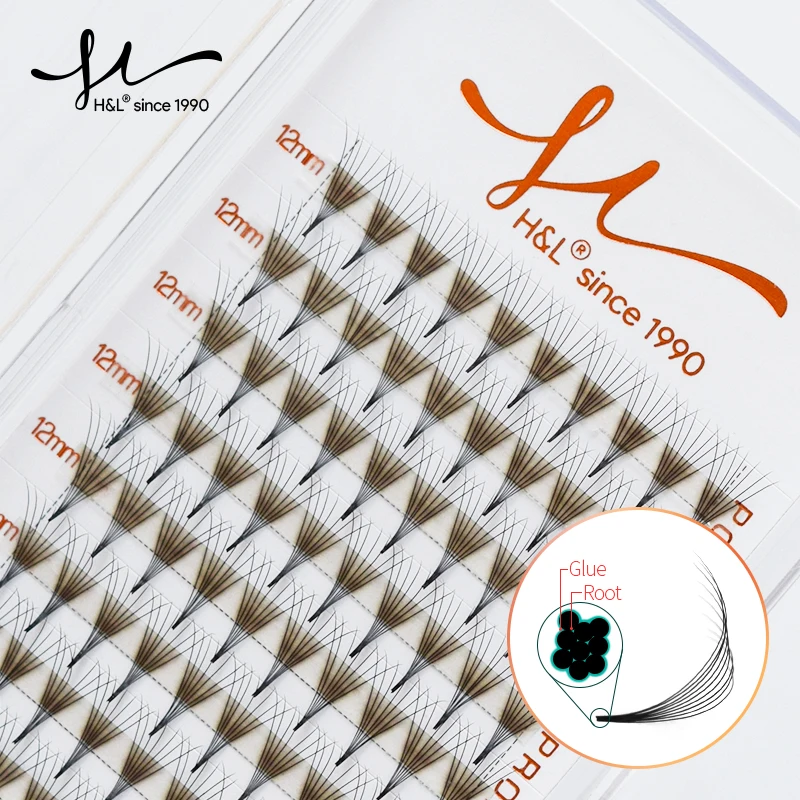 H&L Sharp Narrow Stem Premade Fans Lash 3D 4D 5D 6D 7D 8D 10D 12D Slim Thin Poin