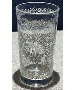 Vtg. Hazel Atlas Monticello White Winter Horse &amp; Buggy Carriage Glass Tu... - $7.92