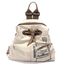 MANJIANGHONG Large Capacity Ladies Canvas Backpack Fashion Cotton and Linen Trav - £42.81 GBP