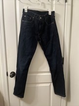 Levi Strauss &amp; Co. 512 Men&#39;s Blue Denim Jeans Zip Button Pockets Dark Si... - £32.68 GBP