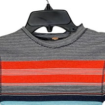 Free People Top Size Small Girls Youth Gray With Multi Color Stripes Stretch - £15.56 GBP