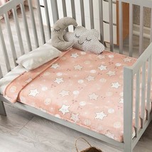 Moon Star Baby Girls Crib Light Blanket Very Softy And Warm Baby Shower Gift - £23.46 GBP