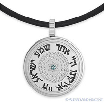 Stainless Steel Star of David Judaica Jewish Charm Pendant Shema Israel Necklace - £28.84 GBP