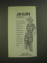 1974 John Baldwin Route One Fashion Advertisement - £14.65 GBP