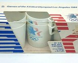 NIP NOS Box Vintage Plastic Tumblers 1984 Olympics Los Angeles USA 8 oz Mug - $7.97