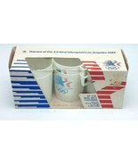NIP NOS Box Vintage Plastic Tumblers 1984 Olympics Los Angeles USA 8 oz Mug - £6.27 GBP