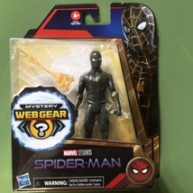Marvel Studios Spider-Man No Way Home Black And Gold Suit Figure Hasbro 2021 New - £11.21 GBP