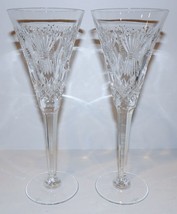 LOVELY PAIR OF WATERFORD CRYSTAL MILLENNIUM PROSPERITY CHAMPAGNE TOASTIN... - $65.33