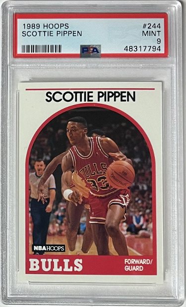 Scottie Pippen 1989-90 NBA Hoops Card #244- PSA Graded 9 Mint (Chicago Bulls) - $39.95