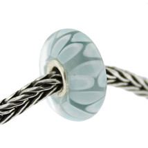 Authentic Trollbeads Glass 61407 Light Blue Shadow RETIRED - $13.52