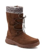 Womens Boots Snow Winter Water Resistant Suede Itasca Brown Mid Calf $80... - £33.82 GBP