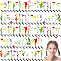 100 Pieces Bean Sprout Hair Clips,Mixed Style Plant Hairpins,Funny Plant... - $346.80 MXN