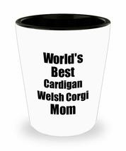 Cardigan Welsh Corgi Mom Shot Glass Worlds Best Dog Lover Funny Gift For Pet Own - £10.24 GBP