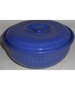 Red Wing REED PATTERN Royal Blue 2 qt COVERED CASSEROLE - $135.66 CAD