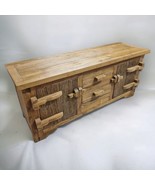 Solid Wood Teak Sideboard Buffet Cabinet Natural Rustic NEW - $1,087.51