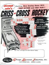 Criss Cross Hockey Arcade Game FLYER Original Art Coin-Op Game Woodrail ... - $21.05