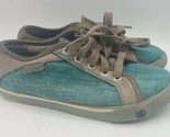 KEEN ARCATA Teal Blue Denim Canvas Lace Up Sneakers Shoes Womens size 1 ... - $19.30