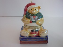 Mr. Christmas Bear on Books Musical Christmas Ornament - £9.52 GBP