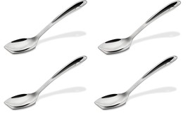 All-Clad Cook &amp; Serve Stainless Steel Solid Spoon, 10 inch, Silver 4 Pack - $1,396.23 MXN
