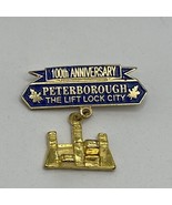 Peterborough Ontario Canada Lift Lock City State Enamel Lapel Hat Pin - $9.95