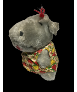 Russ Berrie Hippo Plush Nutshells Vintage 1977 Gray Stuffed Animal Toy M... - $34.23 CAD