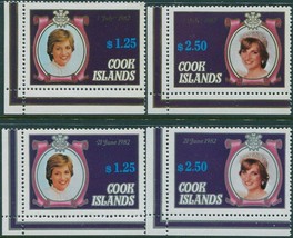 Cook Islands 1982 SG834-846 Diana birthday and Prince William MLH - $8.02