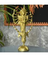Sowpeace Handmade Dhokra Dhokra Craft - Goddess Durga Mahishasur Mardini... - £57.26 GBP