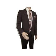 Men Suit BERLUSCONI Turkey 100% Italian Wool Super 180's #Ber30 Brown/Burgundy image 5