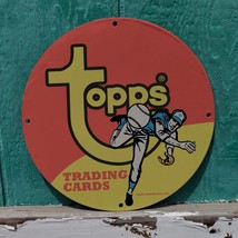 Vintage Topps Chewing Gum Baseball Trading Cards Porcelain Gas &amp; Oil Pump Sign - $125.00