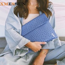 XMESSUN Women Pouch Laptop Sleeve Bag Ostrich Pattern Female Fashion Clutch New  - £36.52 GBP