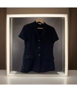 Julieme Business Office Suit Blouse Women Medium Navy Blue - $12.87
