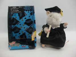 Gemmy Dancing Hamster Grad Celebration Open Box Works Crackly Battery Co... - $14.69