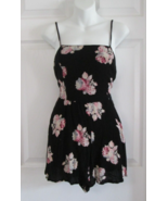 Urban Outfitters KIMCHI BLUE Romper, Black Floral, Spaghetti Straps, Poc... - $20.30 CAD