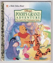 1997 Disney&#39;s Pooh&#39;s Grand Adventure Christopher Robin 1st Ed Little Golden Book - £9.58 GBP